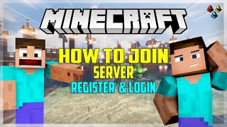 HOW TO REGISTER amp LOGIN IN MINECRAFT SERVER 2022  HOW TO JOIN A SERVER IN MINECRAFT [upl. by Haodnanehs]