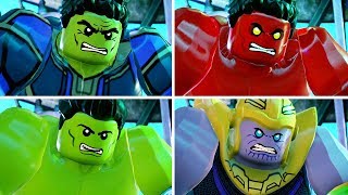 All Big Fig Marvel Character Hulk Smash in LEGO Marvel Super Heroes 2 Cutscene [upl. by Ferrick]