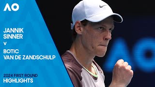 Jannik Sinner v Botic Van de Zandschulp Highlights  Australian Open 2024 First Round [upl. by Imef]