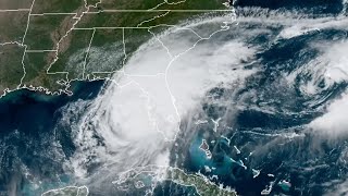 Hurricane Milton makes landfall and crosses over Florida in satellite timelapse [upl. by Noivax]