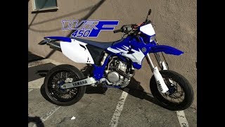 Yamaha  WR 450F  Supermotard Modified  Full Review  2019 [upl. by Esialb693]