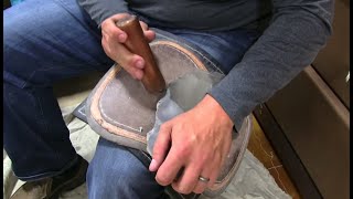 short Flint Knapper Bo Earls Shows Us The Process Of Knapping A Blade From Flint [upl. by Eelirak828]