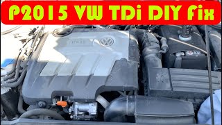 P2015 VW Intake Manifold failure Fix DIY [upl. by Eniladam]