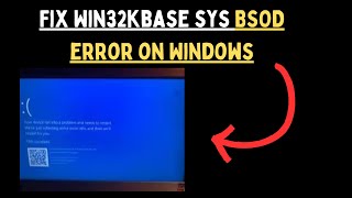 How to Fix SYSTEMSERVICEEXCEPTION win32kbasesys BSOD Error on Windows 11 [upl. by Aneelak757]