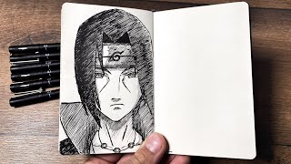 ASMR Drawing ITACHI UCHIHA 🥶👁 Real Time  Naruto Shippuden [upl. by Sarette828]