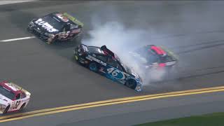 Thad Moffitt Spin  Crash  Daytona Race  2019 ARCA Series [upl. by Estella252]