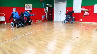 Boccia Throwing Training with mini Bowling Pin [upl. by Gessner]