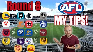 AFL 2024  Round 8 Tips [upl. by Alleiram]