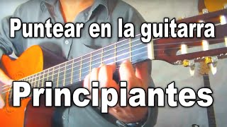 🎸 Puntear en guitarra digitación principiantes  Lección 5 [upl. by Siderf]