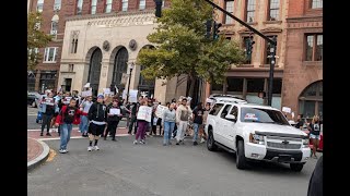 “Justice for Katherine” Demonstrators Again Call for New Britain Police Officer to be Fired [upl. by Eemia307]