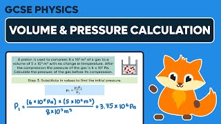 Gas Volume amp Pressure Worked Example  GCSE Physics [upl. by Brigitte]