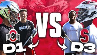 D1 VS D3 LACROSSE CHALLENGE [upl. by Dnartreb]