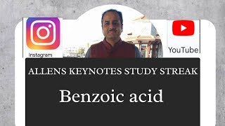 benzoic acid Allens keynotes study streak [upl. by Herring]