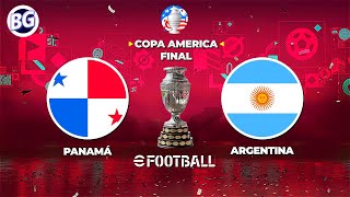 Partido Simulado  Panamá vs Argentina  FINAL COPA AMERICA 2024  eFootball HD [upl. by Cann354]