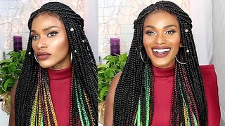 BOBBI BOSS CROCHET BOX BRAIDS  quotPEEKABOO HIGHLITESquot 👌 DIVATRESSCOM X KIM NAEEMA [upl. by Eppie317]