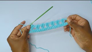 An amazing crochet pattern  perfect crochet stitch for beginners with one row repeat [upl. by Seften]