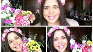 DIY Cómo hacer una corona de flores [upl. by Cormier]