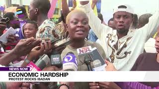 Economic Hardship Protest Rocks Ibadan [upl. by Hevak928]