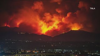 Airport Fire in Orange Riverside counties grows to over 23000 acres [upl. by Niamreg706]