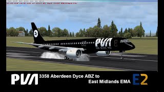 PVA 3358 Aberdeen Dyce ABZ to East Midlands EMA v536 [upl. by Yunick]