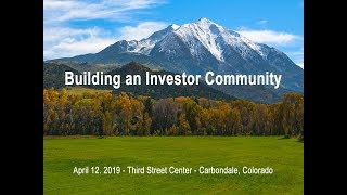 Coventure presents quotBuilding an Investor Communityquot [upl. by Gerianne903]