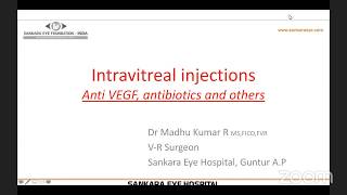 Intravitreal Injections Dr MadhukumarLearn From the Masters  Sankara Academy of Vision [upl. by Absalom]