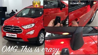 Ford Ecosport Facelift 2017 Keyless Entry Touch System and Auto ORVM Welcome Light Review [upl. by Brandais12]