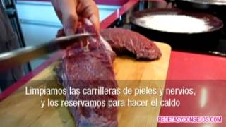 Receta carrilleras con vino tinto [upl. by Amlet]