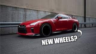 GTR gets new 7000 3Piece HRE Wheels [upl. by Azeria473]