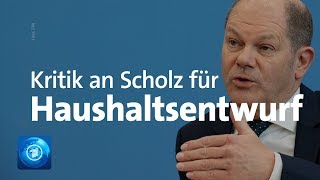 Viel Kritik für Entwurf des Bundeshaushalts [upl. by Sheffield]