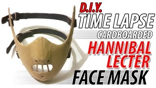 DIY Hannibal Lecter Cardboard Face Mask quotGREATquot Full Time lapse [upl. by Lerraj]