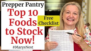 Top 10 Foods to Stock Up On Now for Your Prepper Pantry [upl. by Valdes]