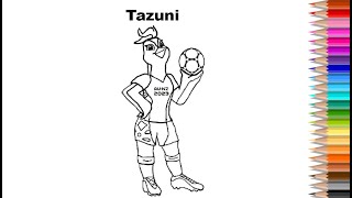 Desenhando Tazuni mascote Copa do mundo 2023 Futebol Drawing Tazuni the 2023 FIFA Womens World Cup [upl. by Velleman]