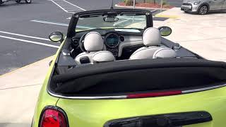 2023 Zesty Yellow MINI Cooper S Convertible with the Satellite Grey leather [upl. by Eatnoled]