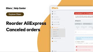 Explore DSers  Reorder AliExpress Canceled orders  DSers [upl. by Mert816]