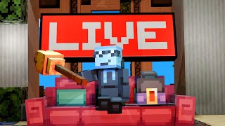 Playing The NEW BEST Minecraft Bedrock Server LIVE Ending When I Get Raided [upl. by Akcimahs]