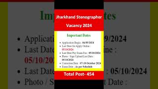 JSSC Stenographer Notification 2024Jharkhand Stenographer Vacancy 2024govjobs2024applyonline [upl. by Aranahs308]