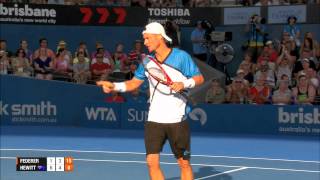 Brisbane 2014 Final Highlights Federer vs Hewitt [upl. by Mail]