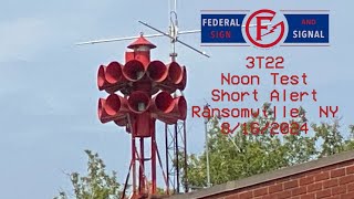 FS 3T22  Noon Test  Short Alert  Ransomville NY  8162024 [upl. by Ecinrahs]