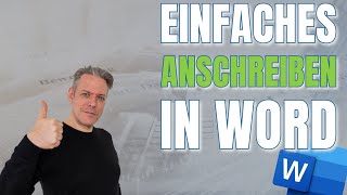 Einfaches Anschreiben in Word Web erstellen online und kostenlos [upl. by Amoeji542]