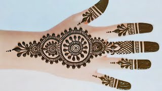 Simple Easy Beautiful Gol Tikki Mehndi Design  Mandala Mehndi Design  Henna Design  Priya Maity [upl. by Nodlehs]