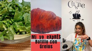 Como hacer Botillo con Grelos en olla exprés o rápida buenísimo delicioso y en solo en 1 hora [upl. by Prevot]