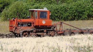 Tractor DT75D plowing  Трактор ДТ75Д вспашка зяби [upl. by Mateusz617]