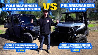 Polaris Ranger XD1500 VS Ranger XP1000 Northstar  Comparison Video [upl. by Dietrich]