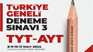 3D YAYINLARI TYT AYT 3 DENEME SINAVI MART 2024  3D DENEME CEVAP ANAHTARI 2024 NE ZAMAN [upl. by Hait862]