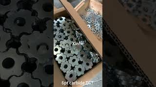 Small 6pt carbide TCT cutters for 200mm concrete scarifying equipment or 8”floor milling machines👏 [upl. by Brandtr]