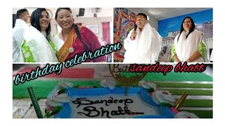 How we celebrate sandeep bhatt birthday at dekyilingsandeepbhatt tibetanyoutuber dehradun [upl. by Ellingston]