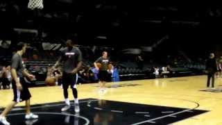 LeBron James NBA Finals practice pt2 61513 [upl. by Goff]