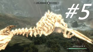 Lets Play Skyrim Part 5 Western Watchtower Dragon Attack Walkthrough [upl. by Brook]