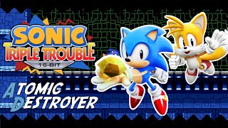 Sonic Triple Trouble 16 Bit Part 7 Atomic Destroyer No Commentary [upl. by Aivataj]